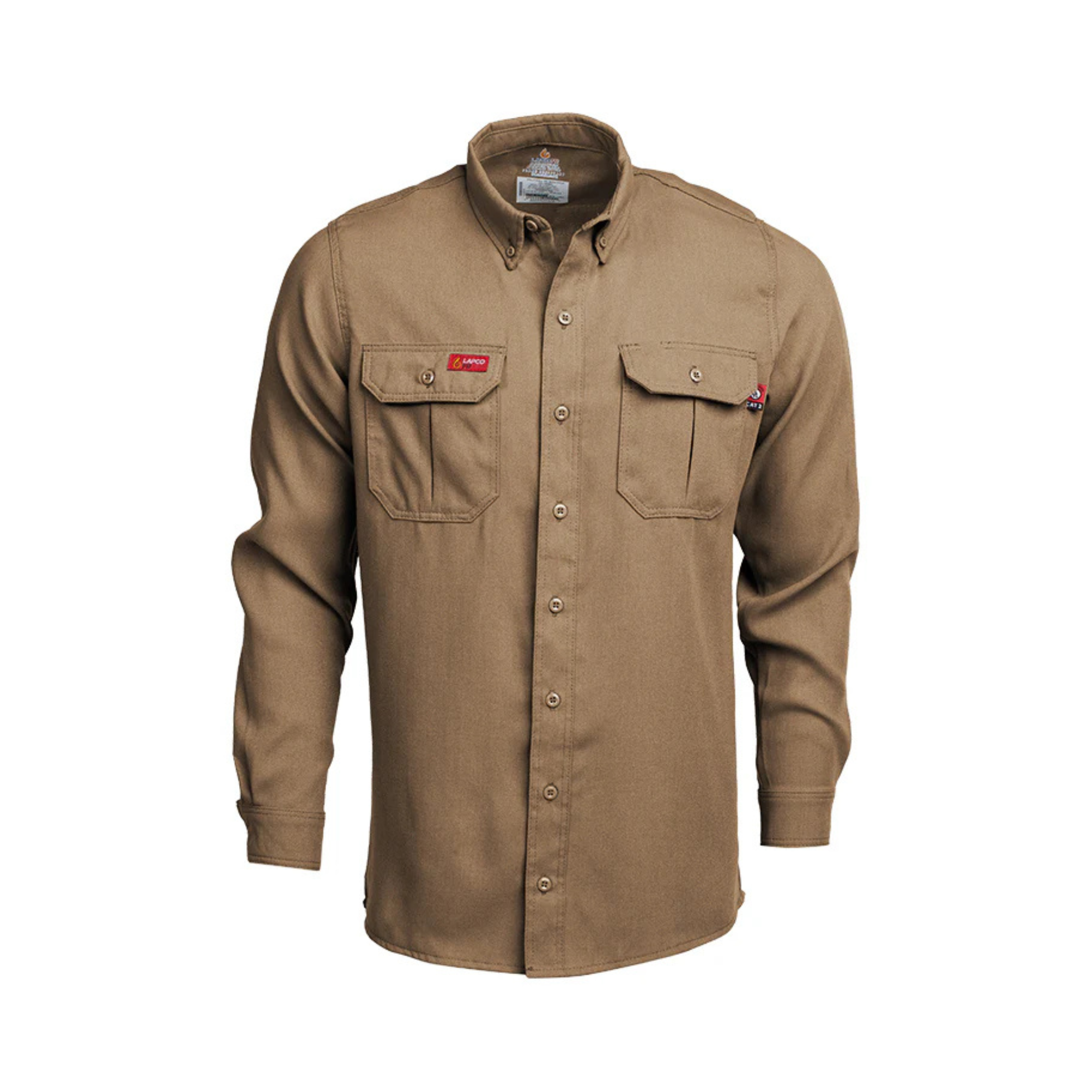 LAPCO FR Khaki Modern Uniform Shirt from GME Supply